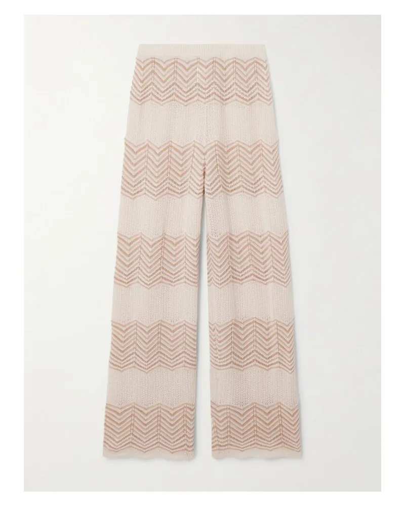 Eres Marin Traversée Hose Aus Einer Woll-kaschmirmischung - Ecru Ecru