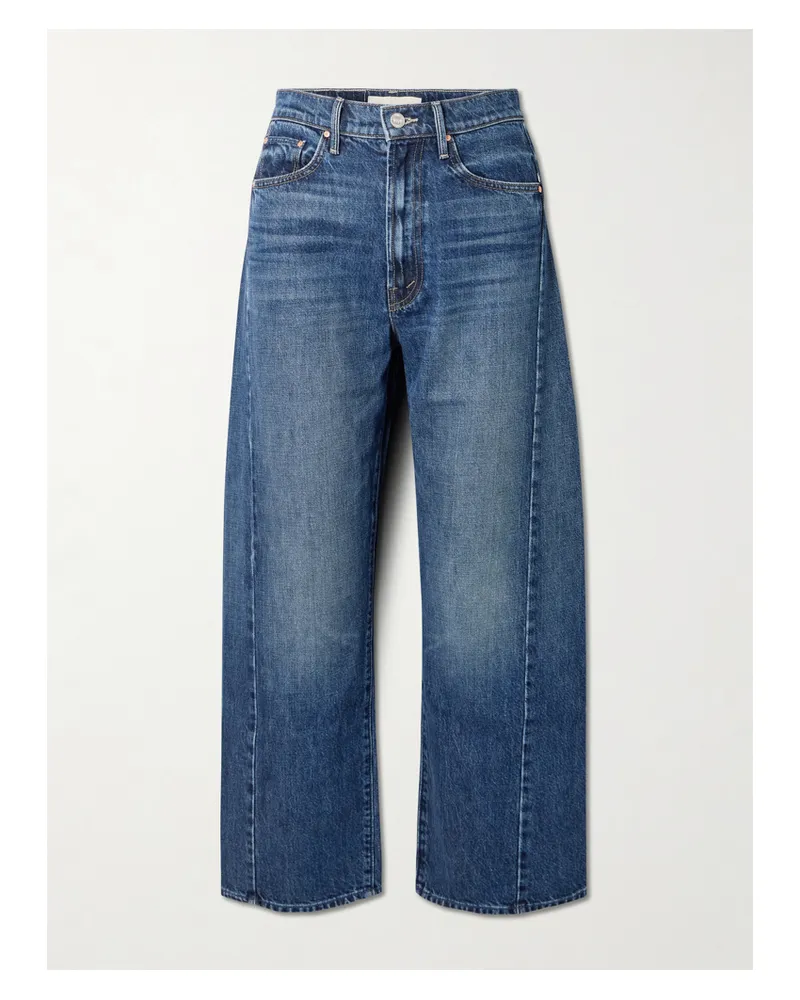 Mother The Half Pipe Ankle High-rise Barrel-leg Jeans - Blue Blue
