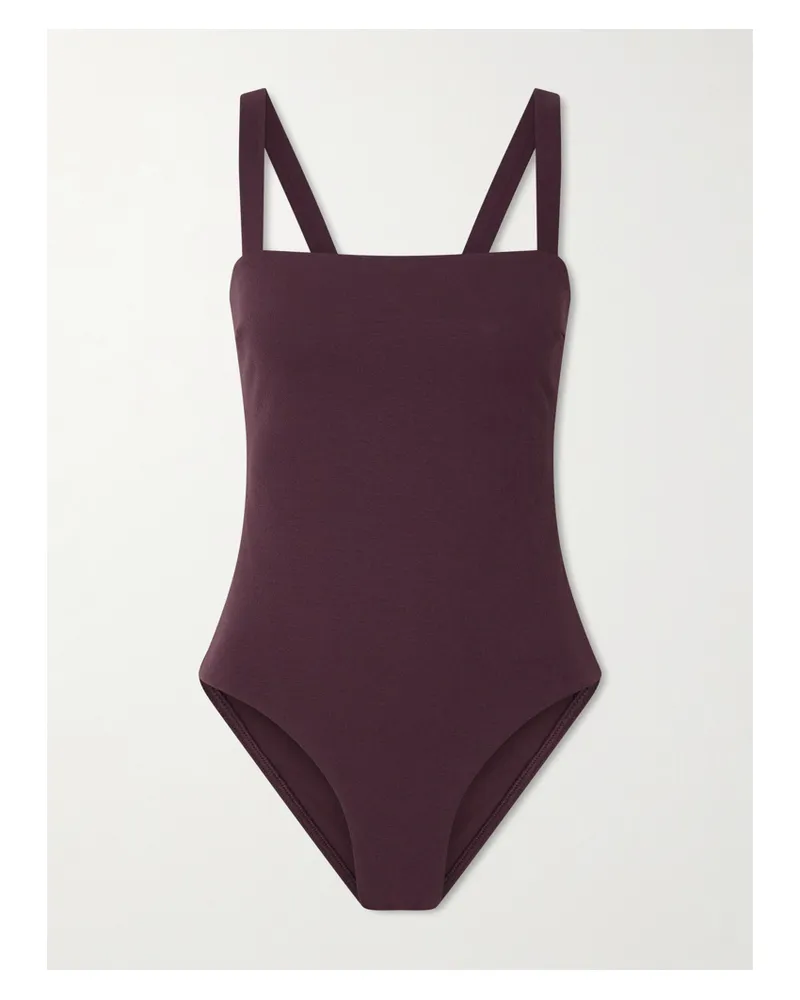 Matteau The Square Badeanzug Aus Recyceltem Stretch-material - Burgunder Burgunder