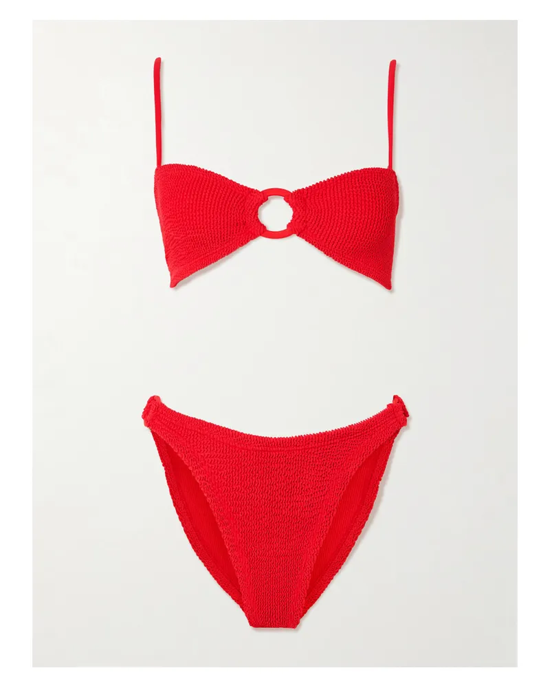 Hunza G Misty Bikini Aus Seersucker - Rot Rot