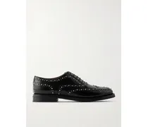Burwood Met Brogues Aus Glanzleder Mit Nieten - Schwarz