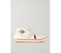Eliot Sneakers Aus Canvas Mit Lederbesätzen Und Applikation - Wollweiß