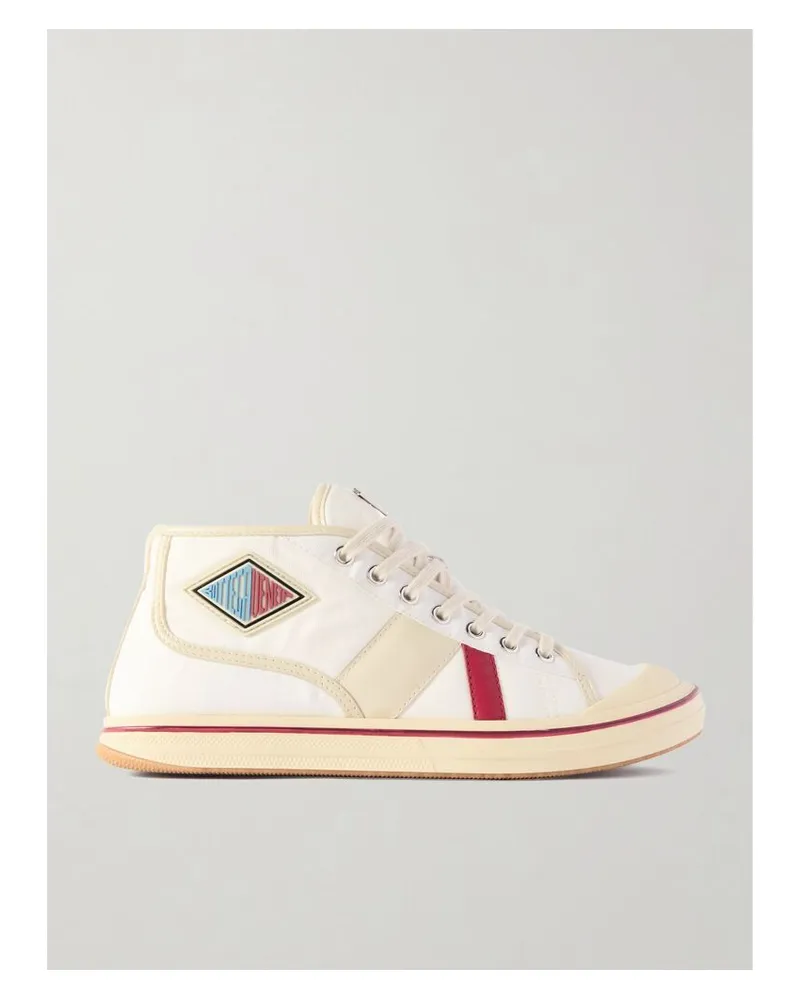 Bottega Veneta Eliot Sneakers Aus Canvas Mit Lederbesätzen Und Applikation - Wollweiß Wollweiß