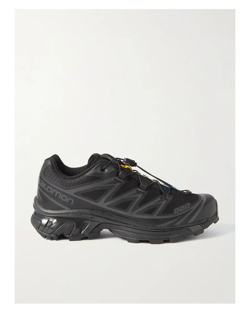 Salomon Xt-6 Sneakers Aus Mesh Mit Gummibesätzen - Schwarz Schwarz