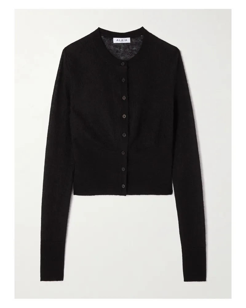 Alaïa Mohair-blend Cardigan - Black Black