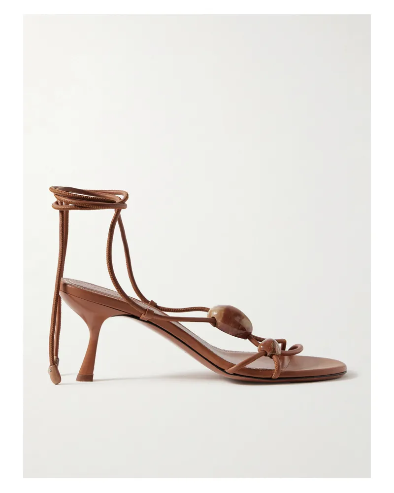 Zimmermann Gleam Sandalen Aus Leder Mit Verzierungen - Braun Braun