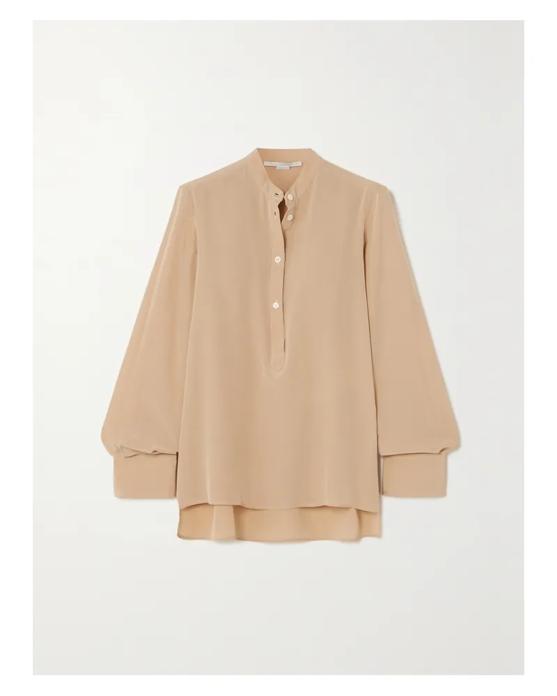 Stella McCartney Eva Bluse Aus Crêpe De Chine Aus Seide - Braun Braun