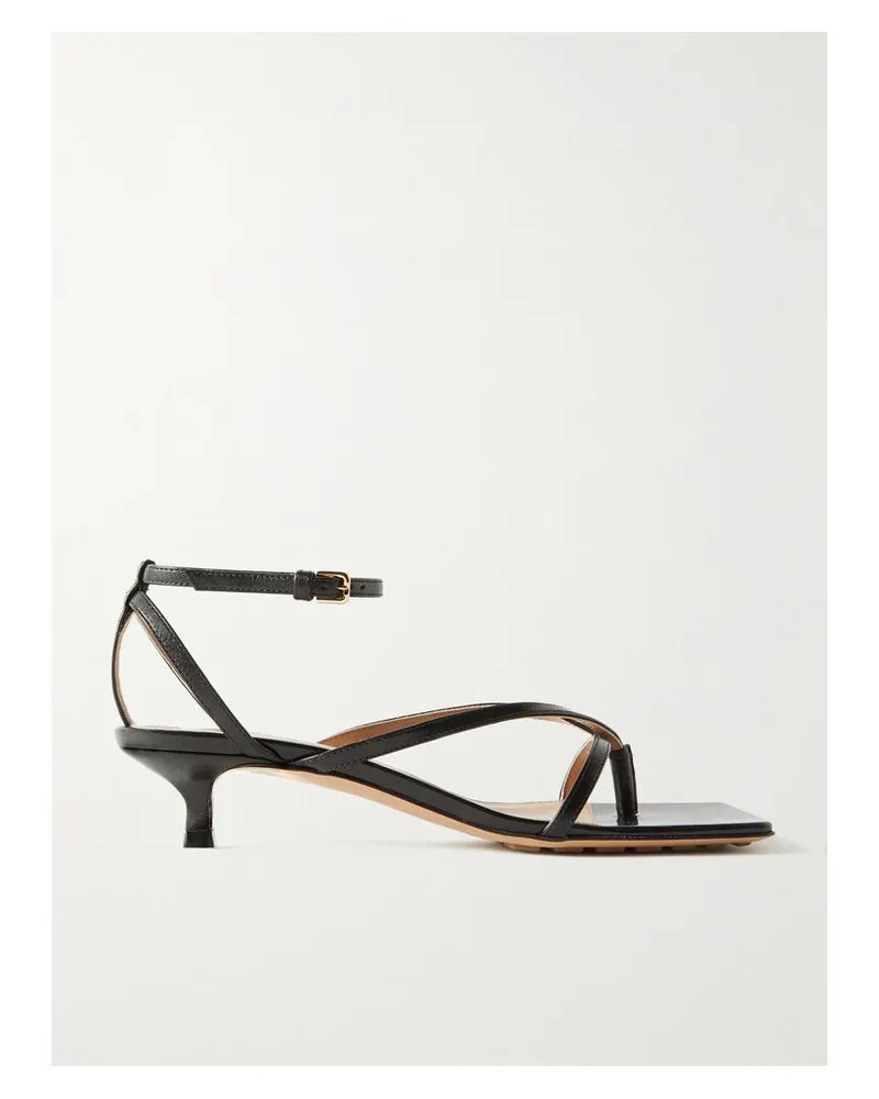 Bottega Veneta Sandalen Aus Leder - Schwarz Schwarz
