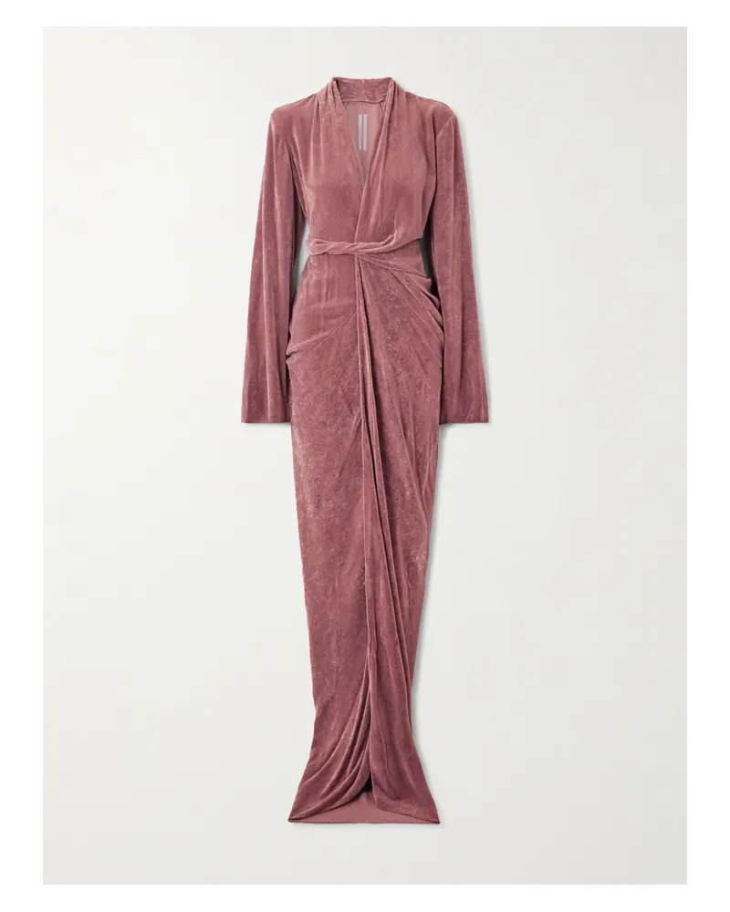 Rick Owens Drapierte Wickelrobe Aus Samt - Pink Pink