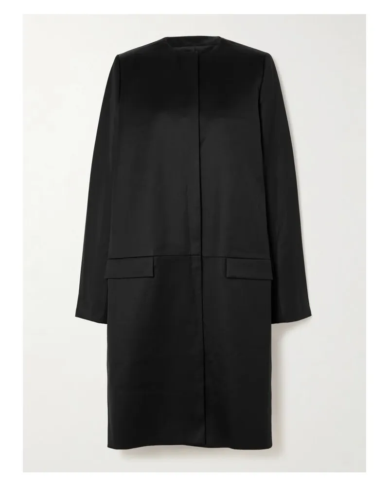 Totême Mantel Aus Satin - Schwarz Schwarz