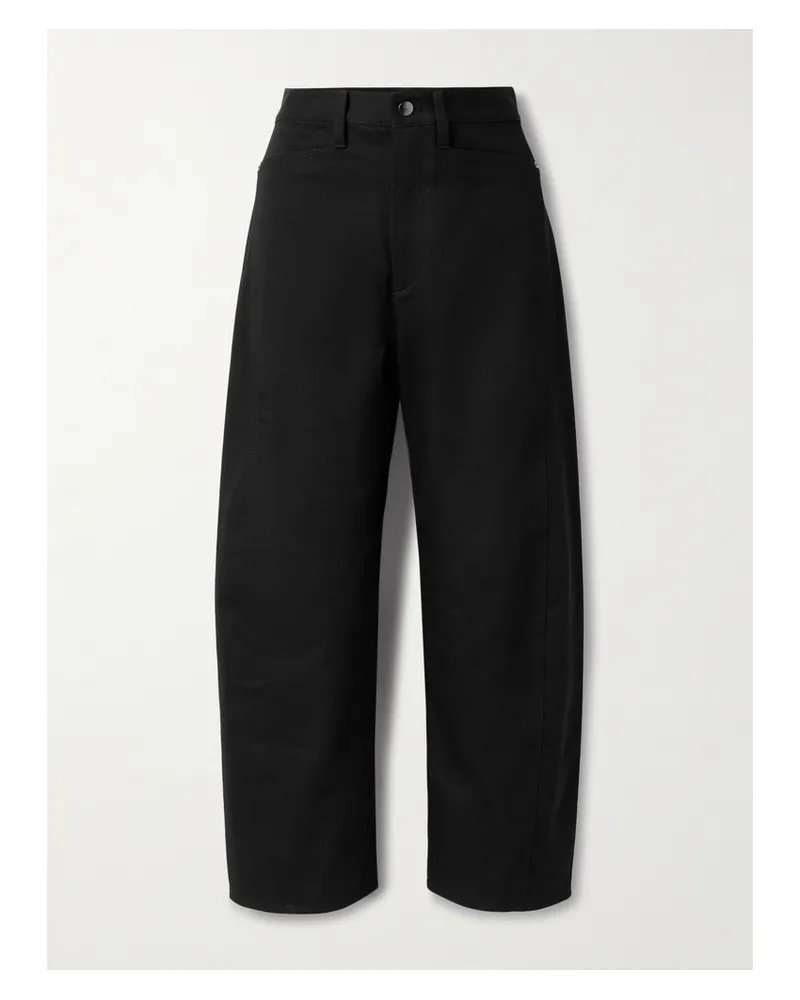 Maria Mcmanus Bow Hoch Sitzende Barrel-jeans Aus Bio-denim - Schwarz Schwarz