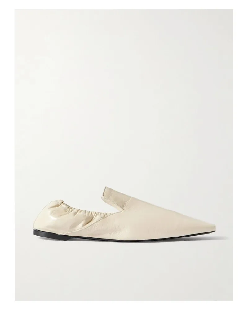 Totême Loafers Aus Leder Mit Raffungen - Creme Creme