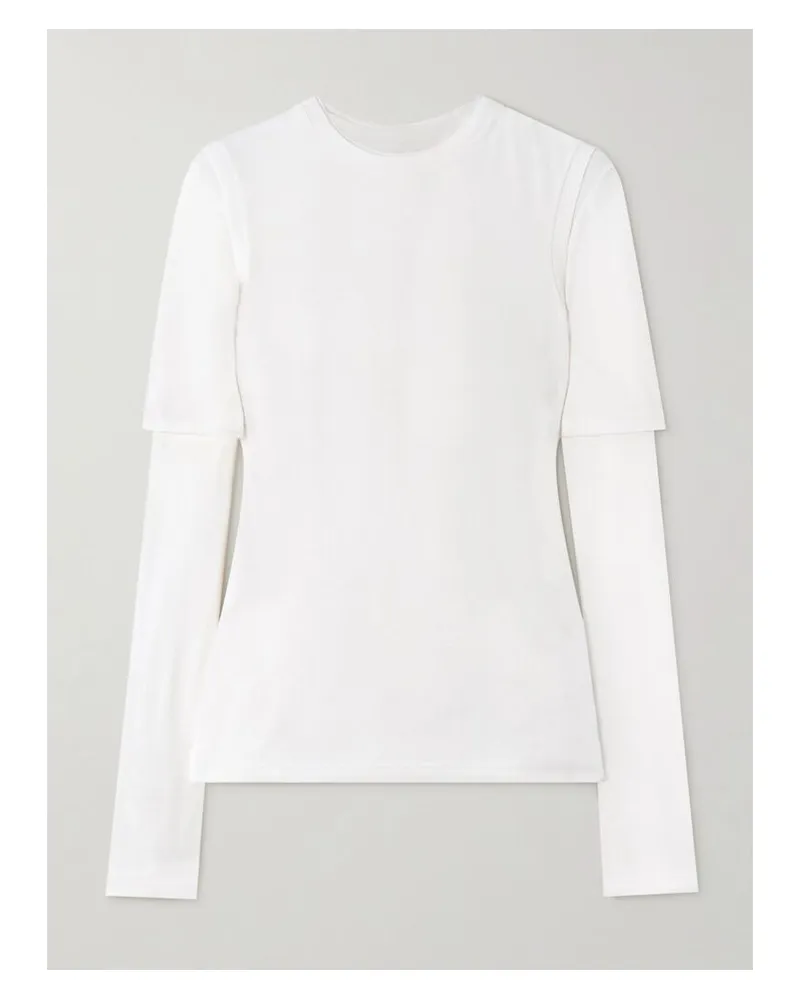 Jil Sander Set Aus Drei Oberteilen Aus Baumwoll-jersey - Weiß Weiß