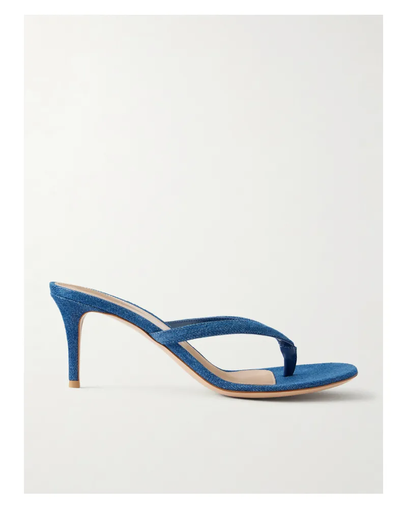 Gianvito Rossi Calypso 70 Denim Sandals - Blue Blue