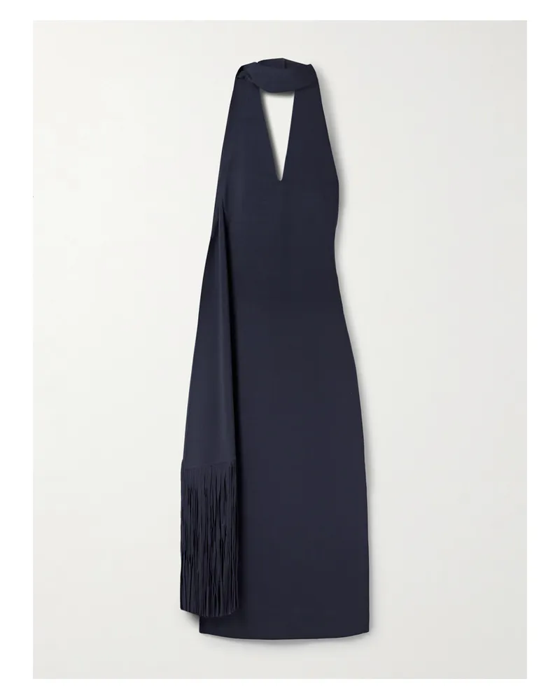 Cult Gaia Caia Midikleid Aus Stretch-strick Mit Fransen - Blau Blau