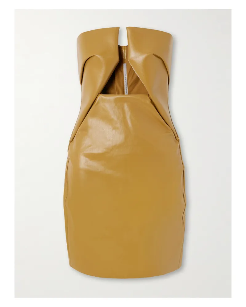 Rick Owens Trägerloses Minikleid Aus Beschichtetem Denim - Neutral Neutral