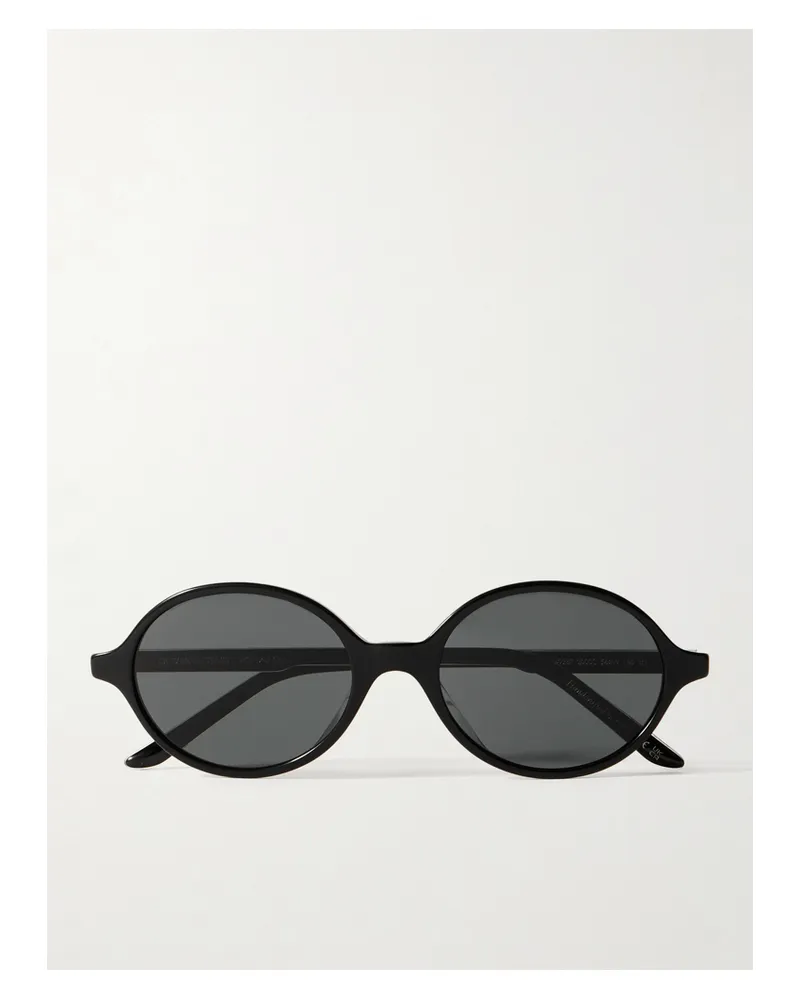 Oliver Peoples Khaite 1989c Round-frame Acetate And Gold-tone Sunglasses - Black Black