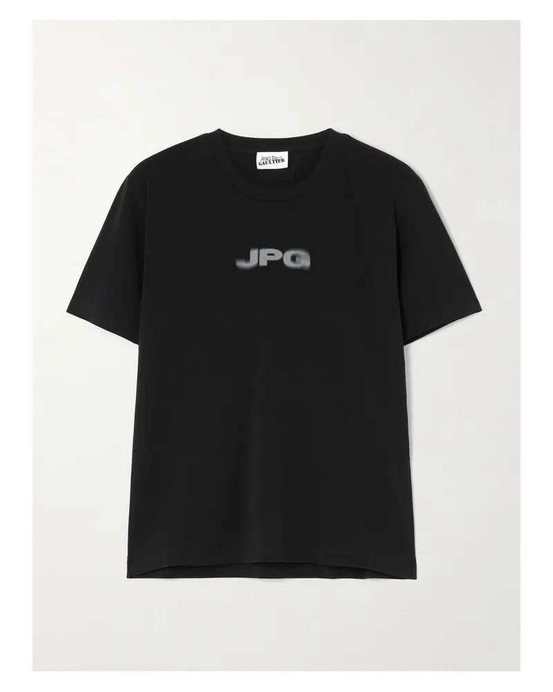 Jean Paul Gaultier T-shirt Aus Jersey Aus Einer Baumwollmischung Mit Print - Schwarz Schwarz