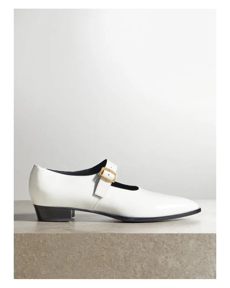 Bally Gerwin Mary-jane-schuhe Aus Glanzleder - Weiß Weiß