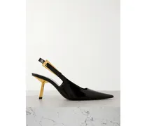 Lee Leather Slingback Pumps - Black