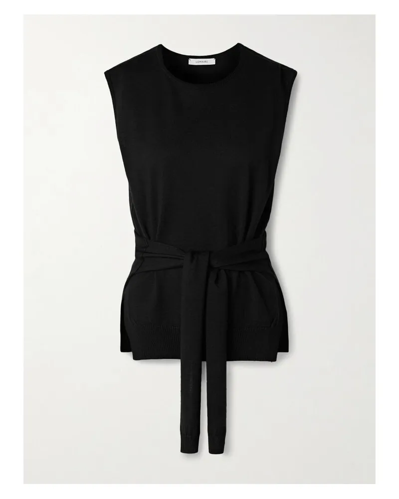 Christophe Lemaire Tanktop Aus Einer Wollmischung Mit Bändern - Schwarz Schwarz