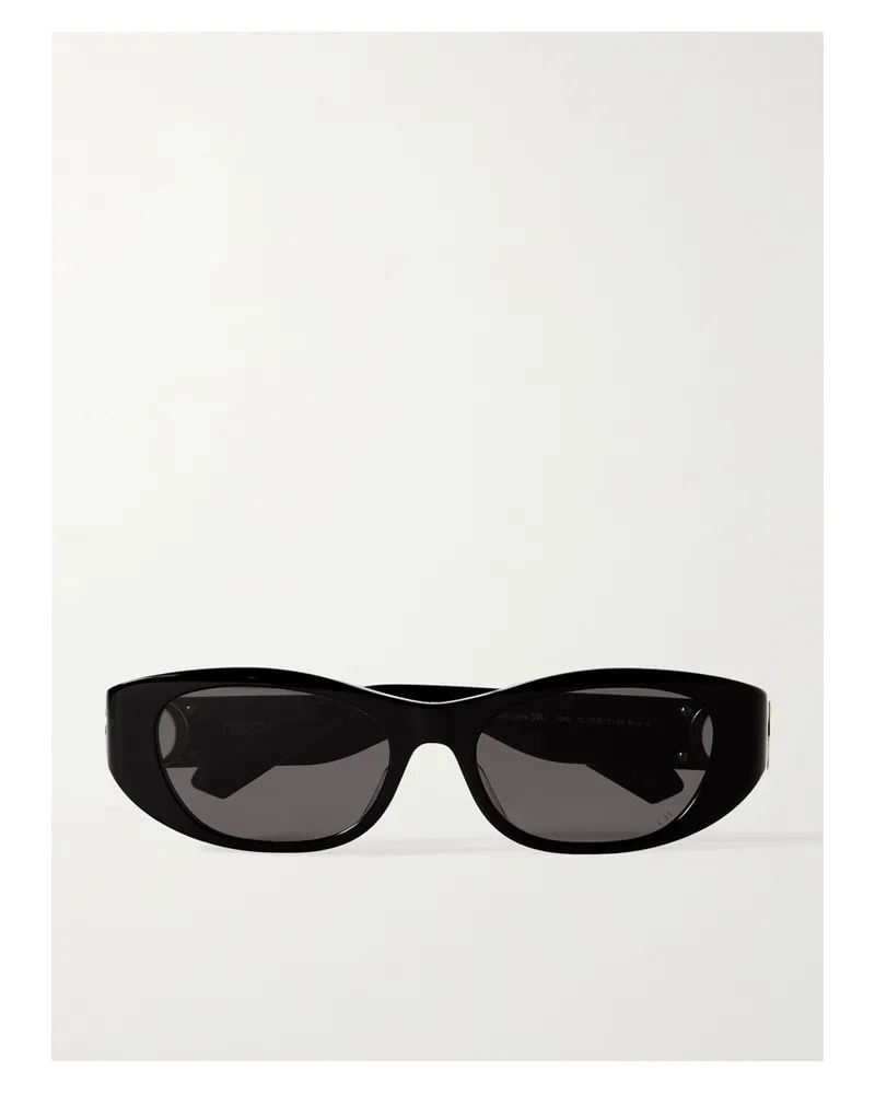 Dior 30montaigne S9u Oval-frame Acetate Sunglasses - Black Black