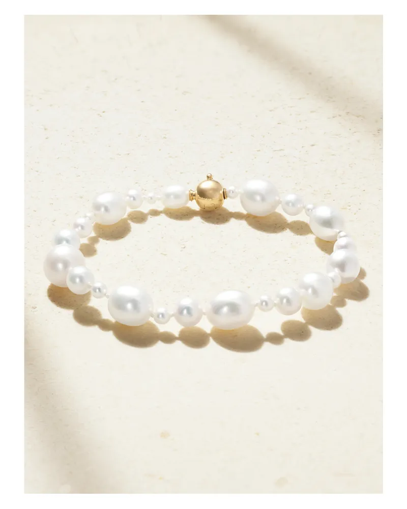 Sophie Bille Brahe Amis Peggy Armband Aus 14 Karat Gold Mit Perlen Gold