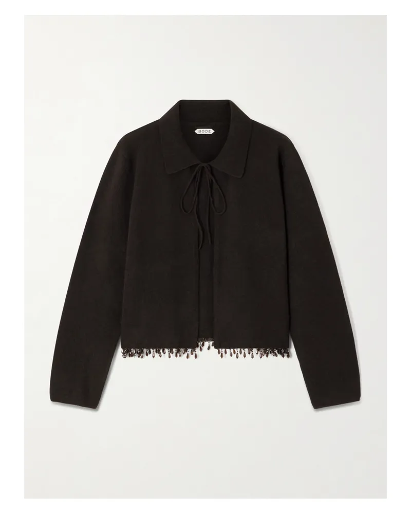 BODE Cardigan Aus Einer Woll-kaschmirmischung Mit Verzierungen - Braun Braun