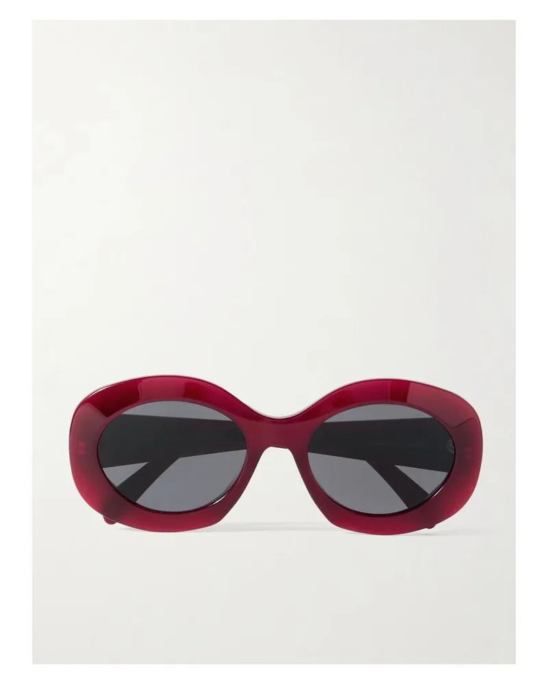 Celine Triomphe Oversized-sonnenbrille Mit Rundem Rahmen Aus Azetat - Rot Rot