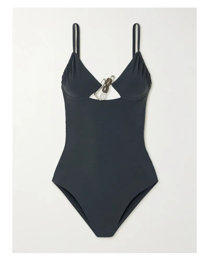 Christopher Esber Nebula Badeanzug Mit Bügeln Und Verzierung - Grau Grau