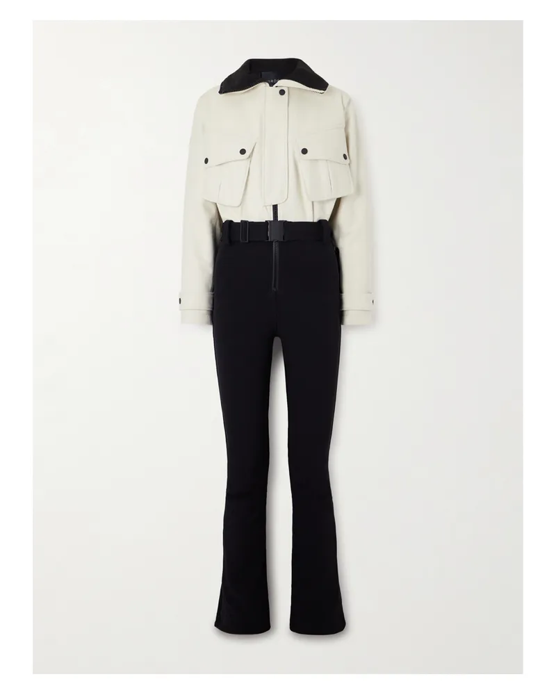 CORDOVA The Telluride Zweifarbiger Skianzug Aus Einer Wollmischung Und Twill Mit Gürtel - Ecru Ecru