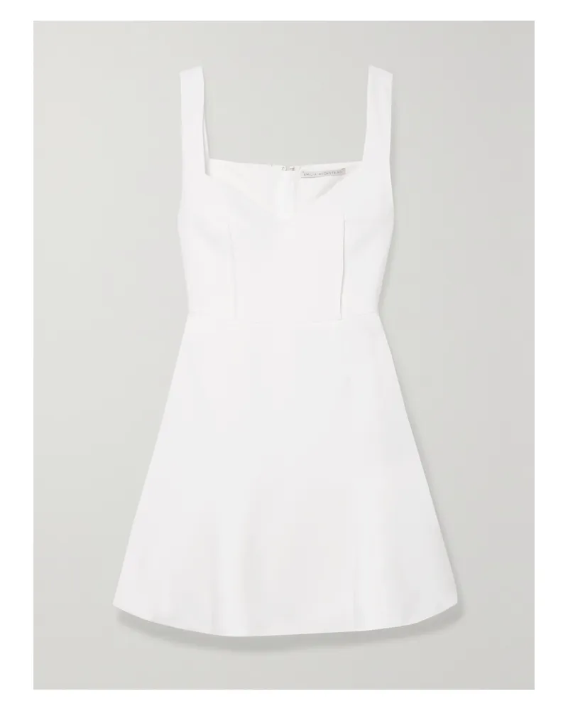 EMILIA WICKSTEAD Easter Minikleid Aus Woll-crêpe - Weiß Weiß
