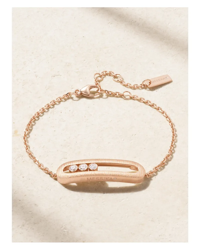 Messika Move Classique Ciselé Armband Aus 18 Karat Roségold Mit Diamanten Gold