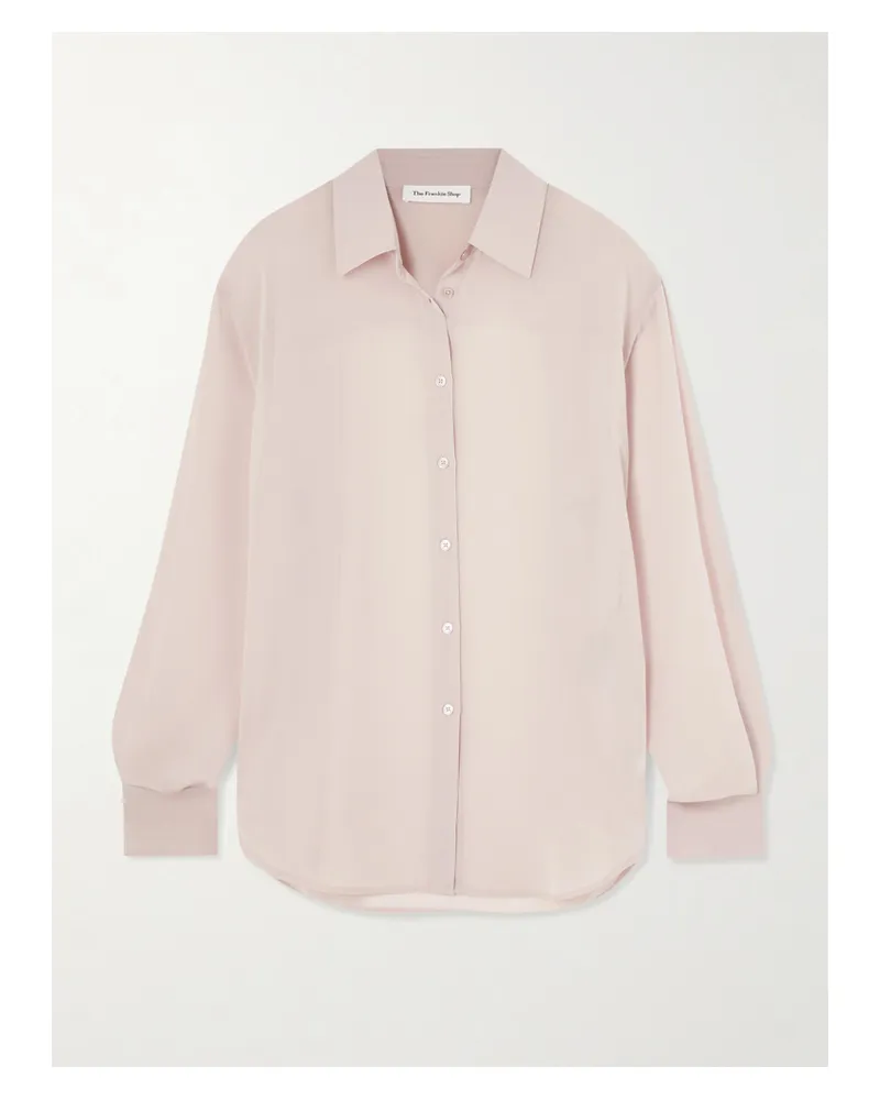 FRANKIE Shop Peri Bluse Aus Georgette - Pink Pink