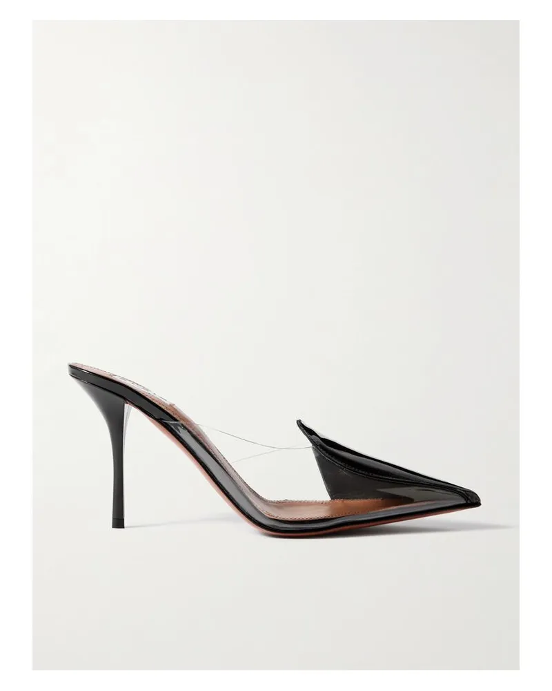 Alaïa 90 Mules Aus Pvc Und Lackleder - Schwarz Schwarz