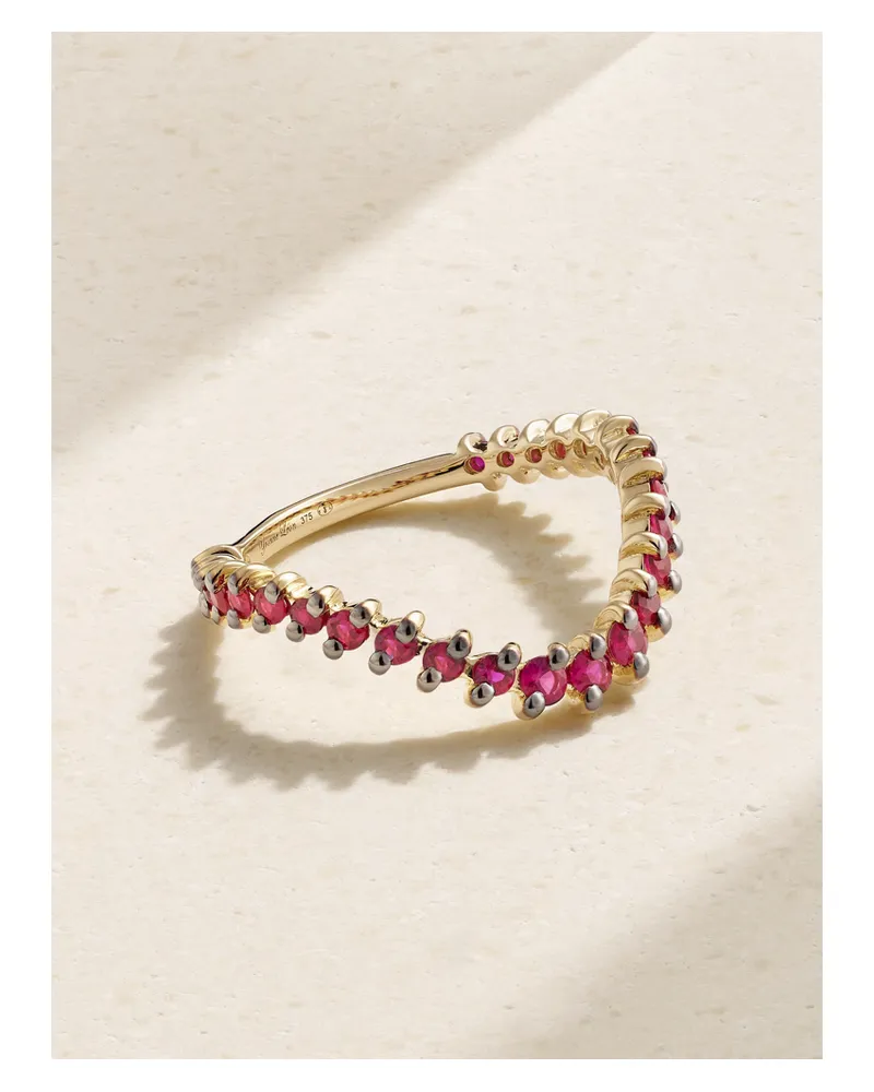 Yvonne Léon Alliance 9-karat Gold Ruby Ring - Red Red