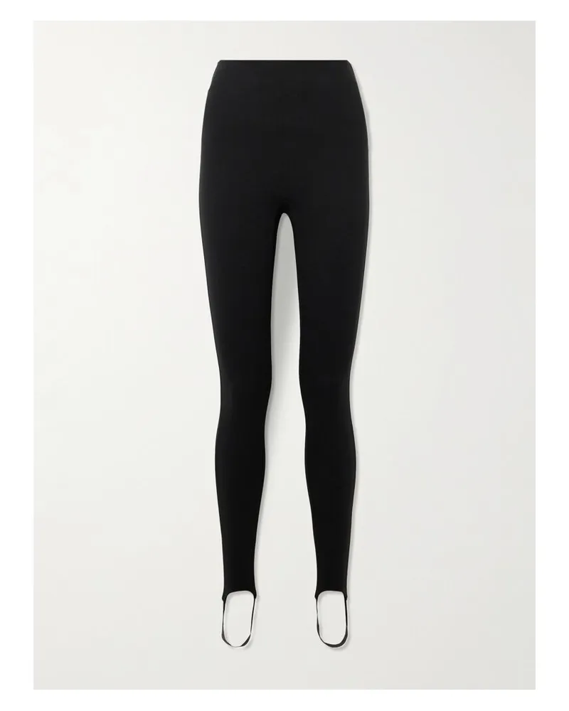 Spanx Leggings Aus Stretch-ponte Mit Steg - Schwarz Schwarz