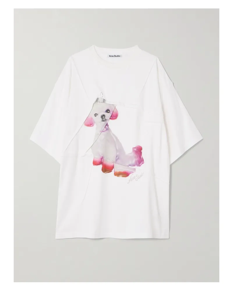 Acne Studios T-shirt Aus Baumwoll-jersey Mit Print - Weiß Weiß