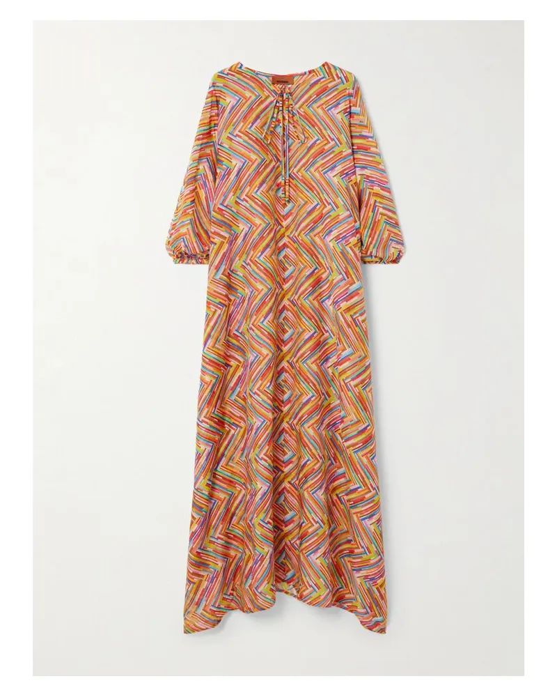 Missoni Mare Kaftan Aus Einer Bedruckten Baumwoll-seidenmischung - Mehrfarbig Mehrfarbig