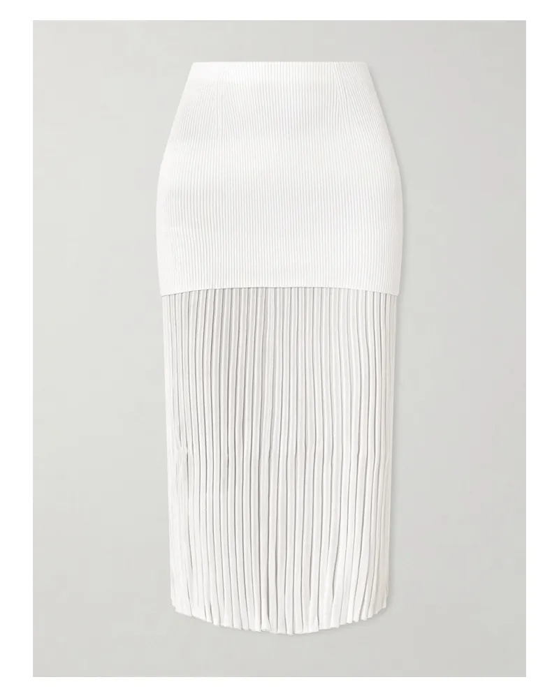 Proenza Schouler Luiza Maxirock Aus Rippstrick - Weiß Weiß