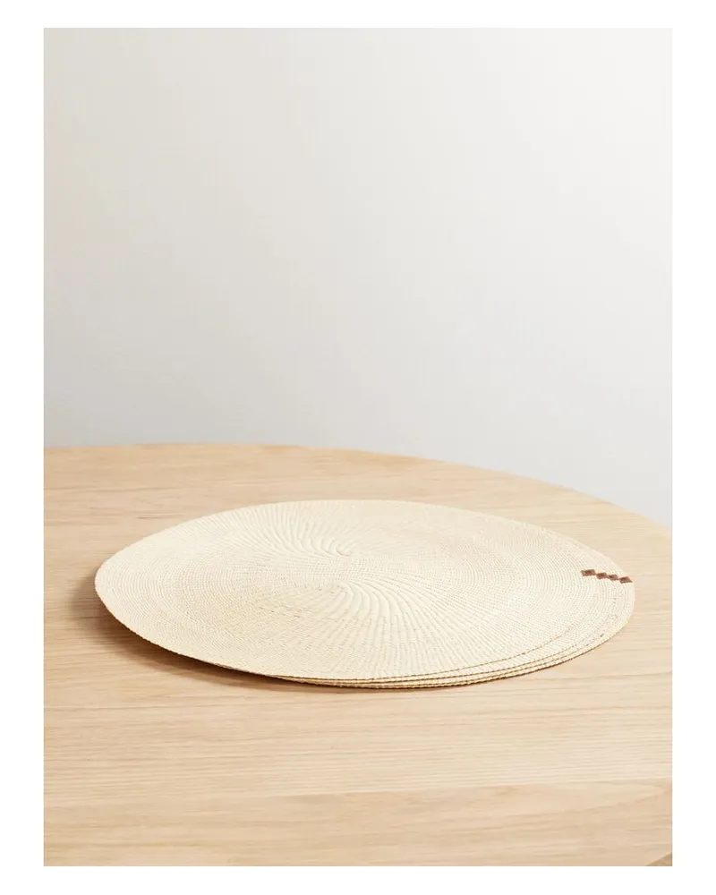 Hunting Season Set Aus Vier Geflochtenen Platzsets Aus Bast Der Iraca-palme - Neutral Neutral