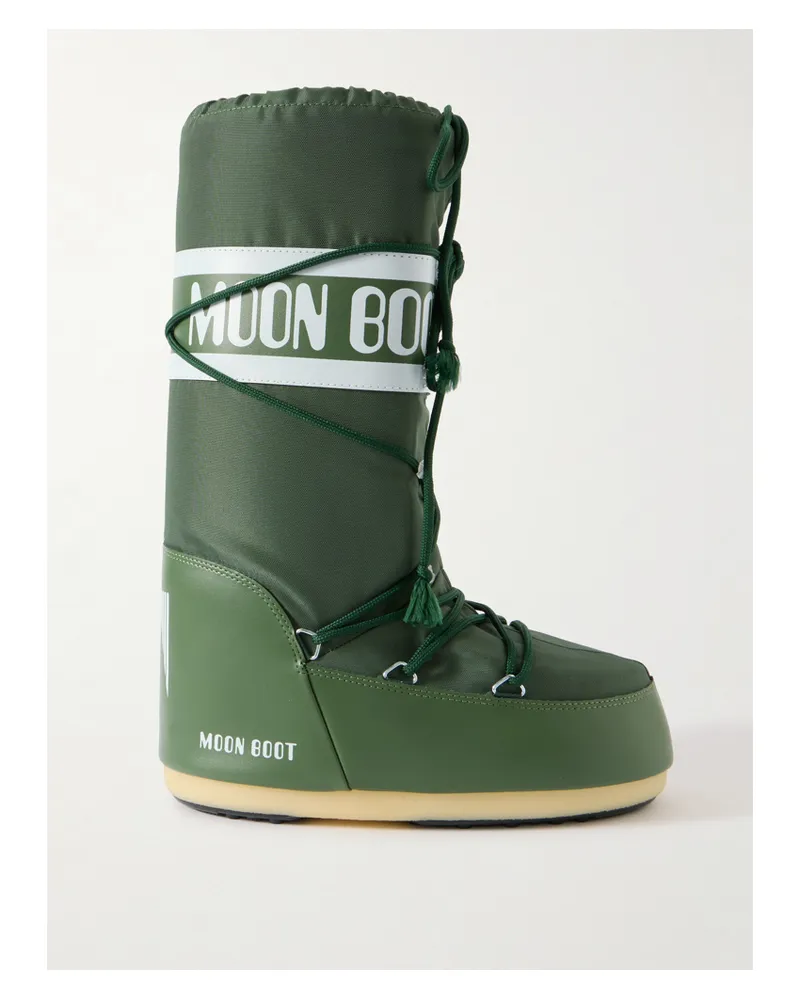 Moon Boot Icon Shell Snow Boots - Green Green