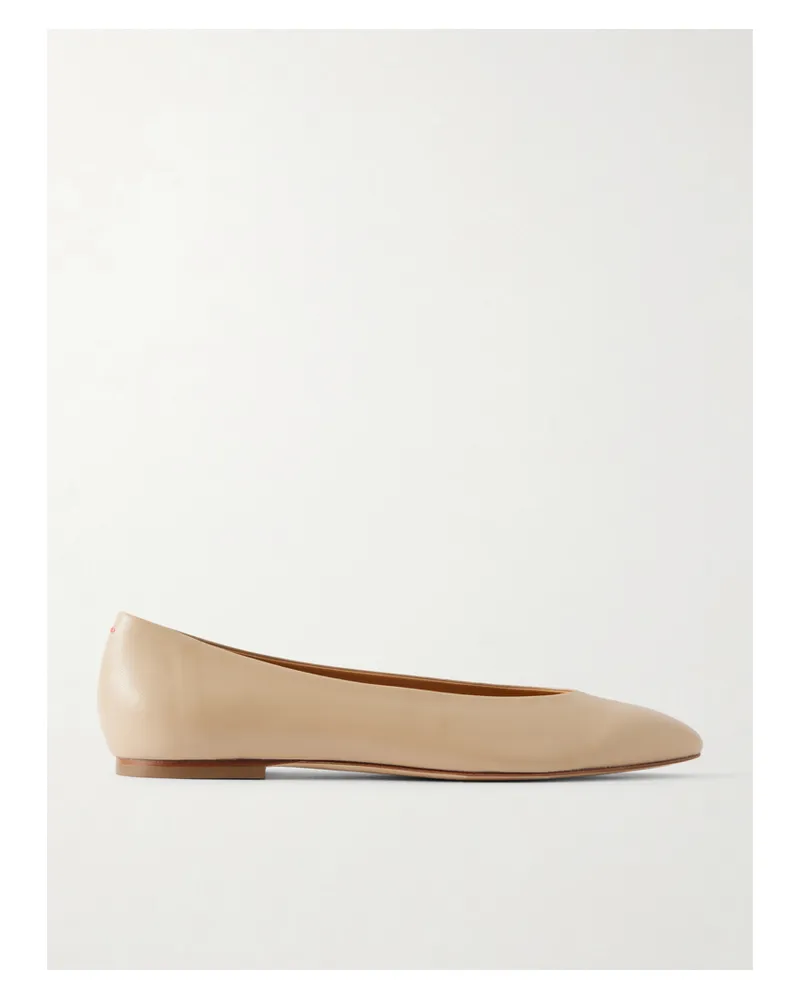aeyde Ellie Leather Ballet Flats - Neutrals Neutrals