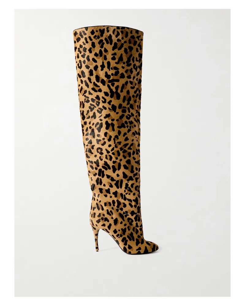 Alaïa Leopard-print Calf Hair Over-the-knee Boots - Animal Print Animal