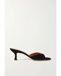 STAUD Brigitte Mules aus Veloursleder Schwarz