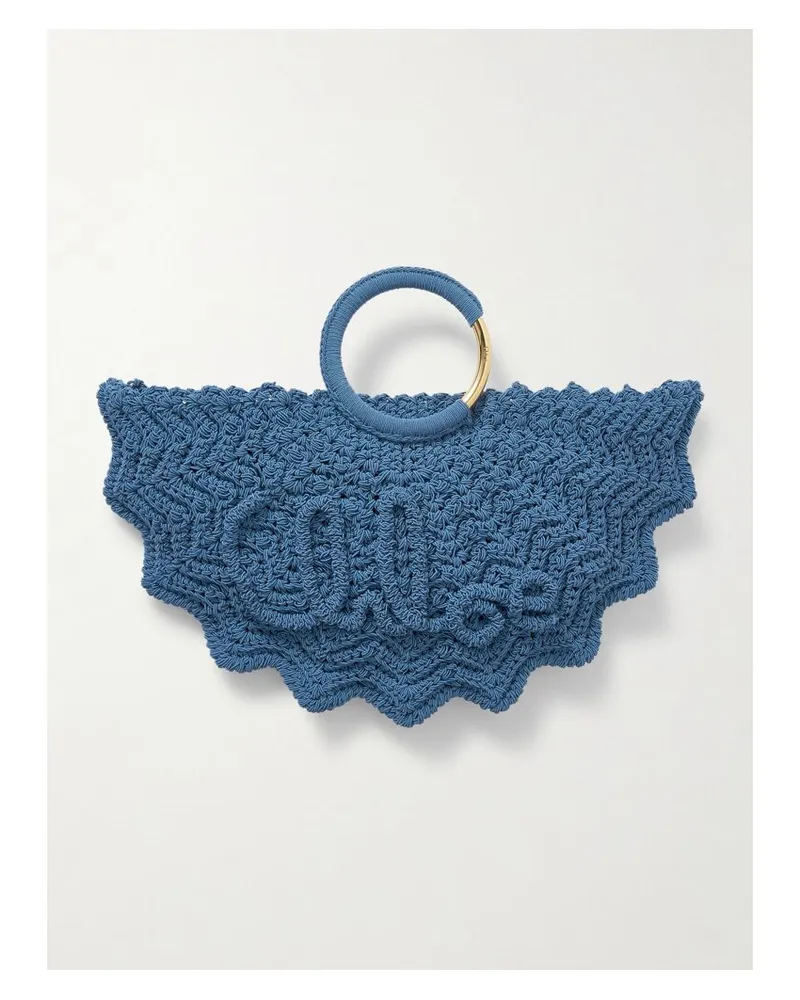 Chloé Gehäkelte Tote Mit Wellenkanten - Blau Blau