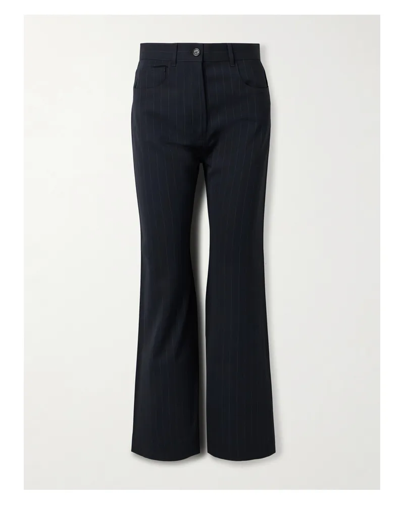 Acne Studios Nadelstreifenhose Mit Geradem Bein Aus Crêpe - Blau Blau