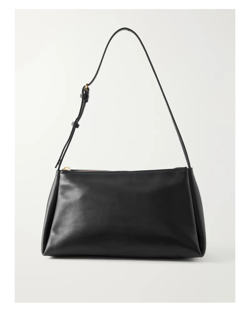 Calvin Klein Aurelis Leather Shoulder Bag - Black Black