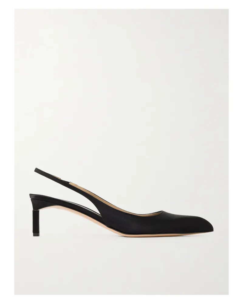 Tom Ford Slingback-pumps Aus Satin - Schwarz Schwarz