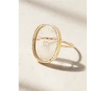 L'amour Ring Aus 9 Karat Gold Mit Kristall